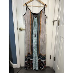 Skylar + Jade Boho Print Maxi Dress Size XL - NWT